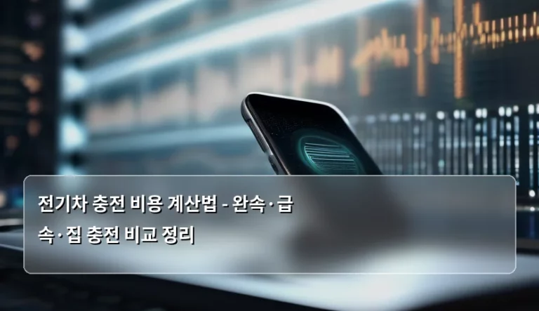 전기차 충전 비용 계산법 – 완속·급속·집 충전 비교 정리