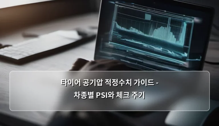 타이어 공기압 적정수치 가이드 – 차종별 PSI와 체크 주기