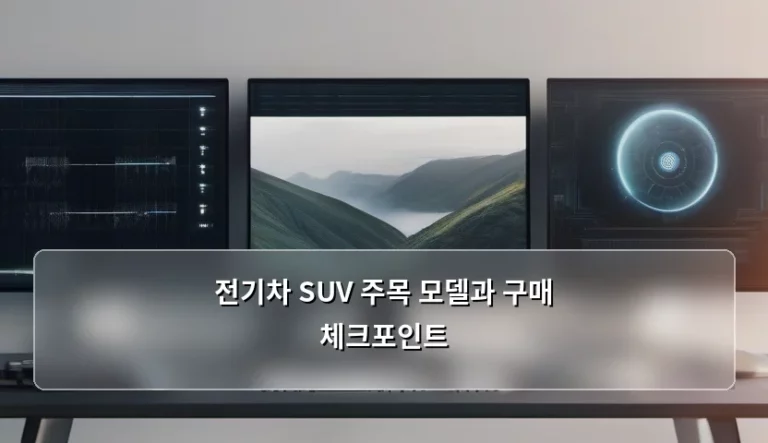 전기차 SUV 주목 모델과 구매 체크포인트