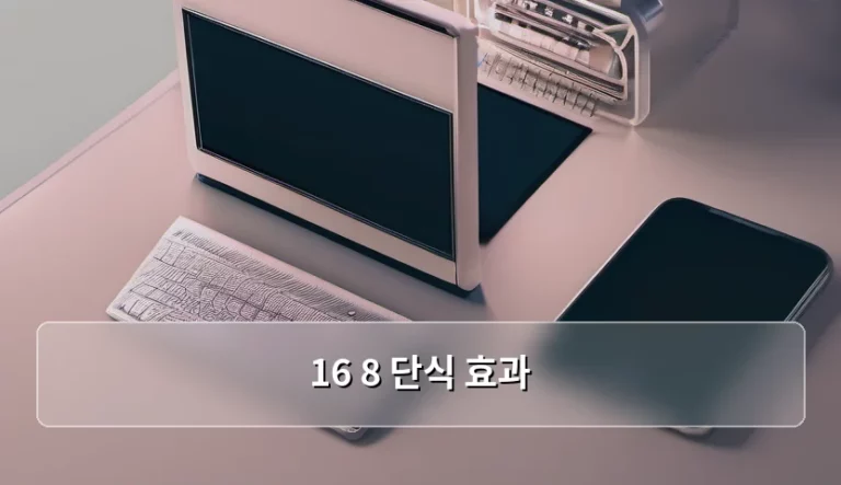 16 8 단식 효과와 식단 관리 방법