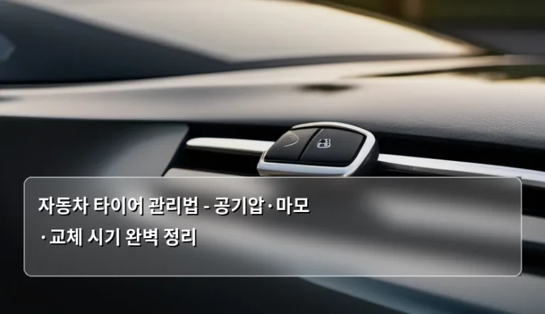 자동차 타이어 관리법 – 공기압·마모·교체 시기 완벽 정리