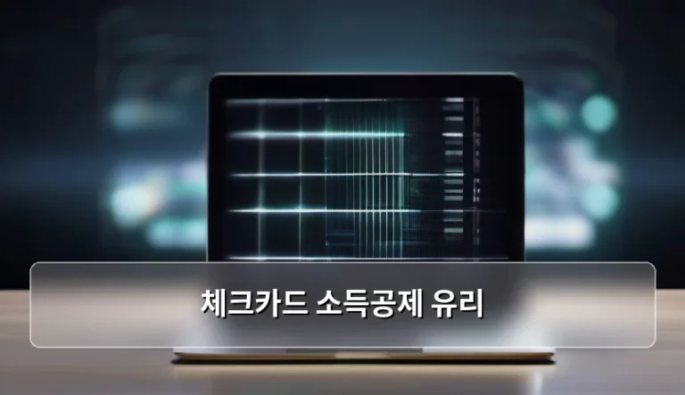 체크카드 소득공제 유리한 활용 전략 및 절세 가이드