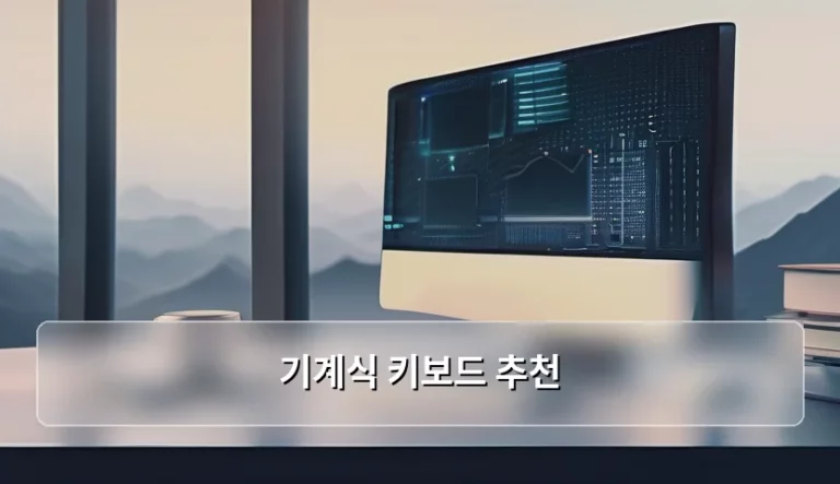 기계식 키보드 추천 및 스위치별 특징 가이드