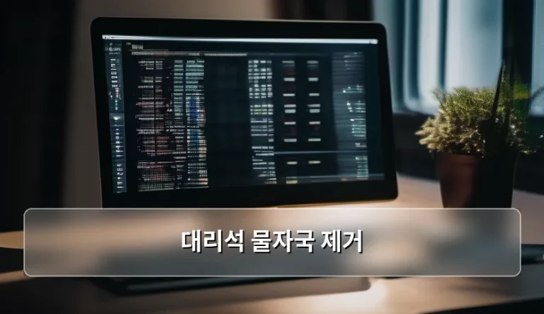 대리석 물자국 제거 방법과 관리 노하우