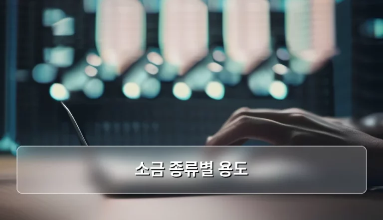 소금 종류별 용도 및 요리 활용 가이드