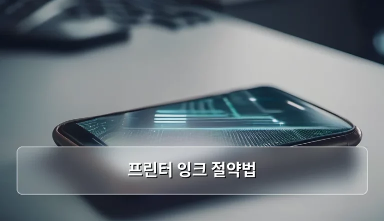 프린터 잉크 절약법, 유지비 줄이는 똑똑한 인쇄 습관 가이드