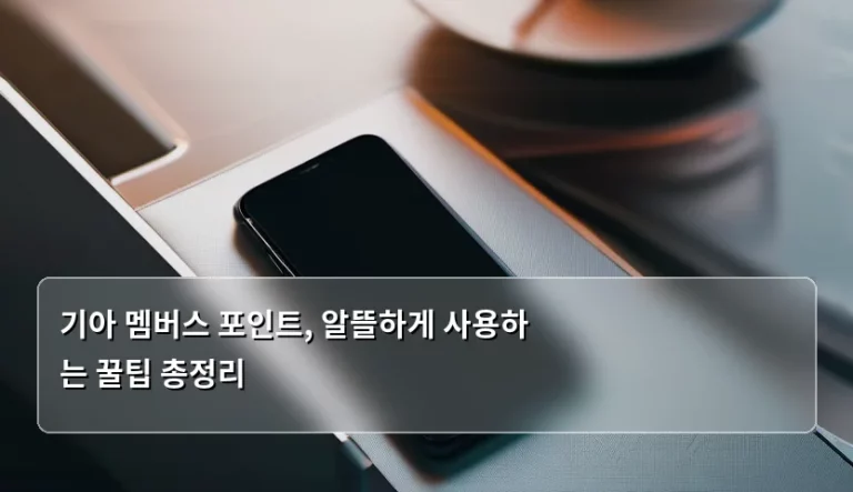 기아 멤버스 포인트, 알뜰하게 사용하는 꿀팁 총정리