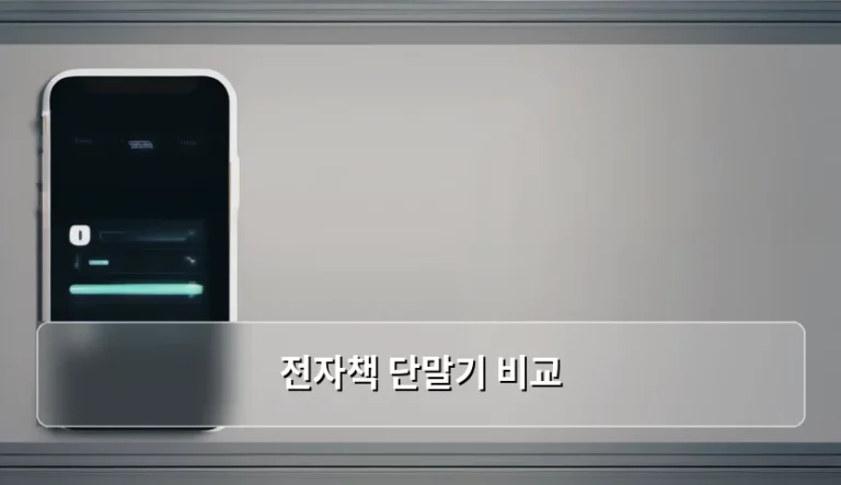 나에게 딱 맞는 전자책 단말기 비교 가이드