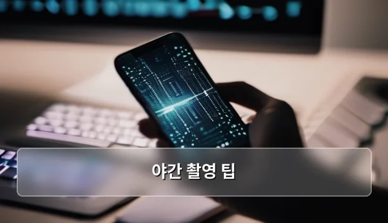 선명한 결과물을 만드는 야간 촬영 팁 가이드