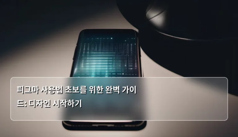 피그마 사용법 초보를 위한 완벽 가이드: 디자인 시작하기