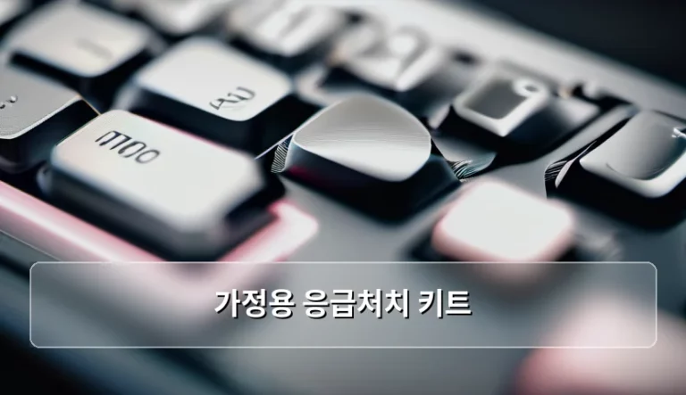 스마트한 가정용 응급처치 키트 구성 가이드