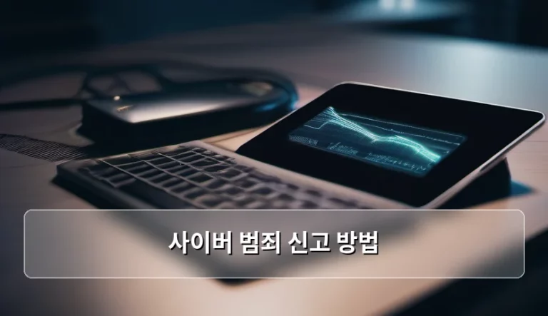 내 소중한 정보를 지키는 사이버 범죄 신고 방법 및 피해 대응 가이드