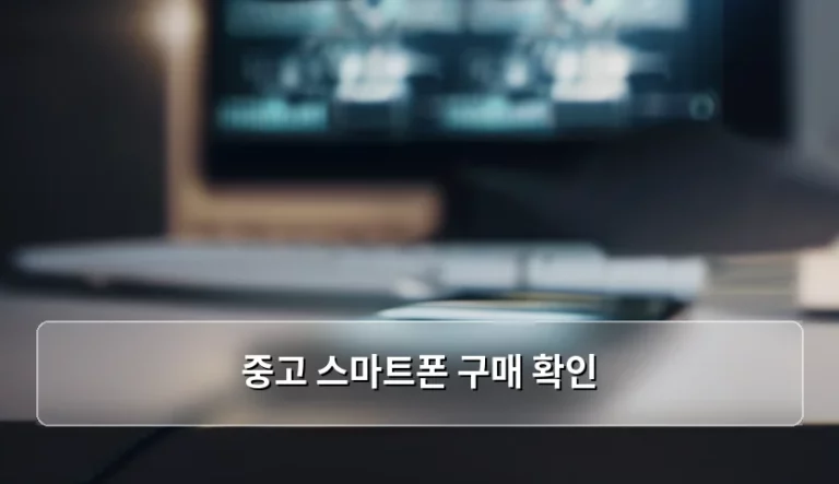 중고 스마트폰 구매 확인 방법과 체크리스트