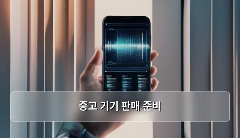 중고 기기 판매 준비 단계별 체크리스트와 주의사항
