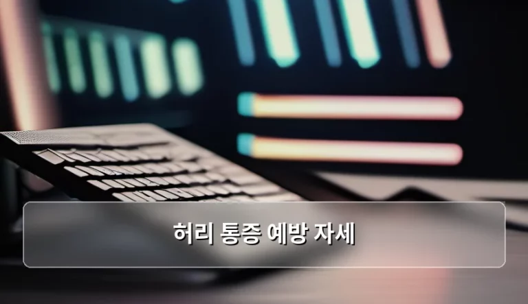 디지털 작업 환경을 위한 허리 통증 예방 자세 가이드