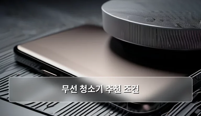 실패 없는 무선 청소기 추천 조건 가이드
