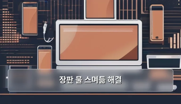 장판 물 스며듦 해결 방법과 원인 파악 가이드