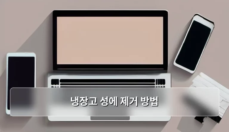 냉장고 성에 제거 방법 및 관리 노하우