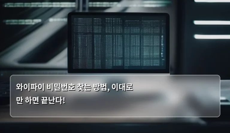 와이파이 비밀번호 찾는 방법, 이대로만 하면 끝난다!