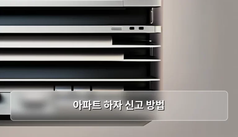 아파트 하자 신고 방법 및 점검 체크리스트 총정리