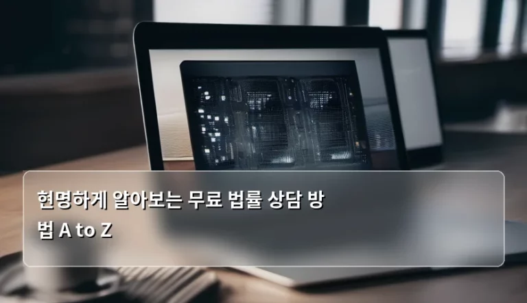 현명하게 알아보는 무료 법률 상담 방법 A to Z