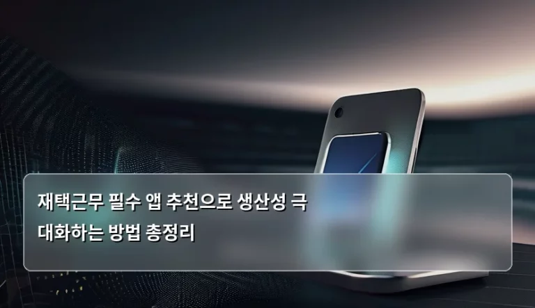재택근무 필수 앱 추천으로 생산성 극대화하는 방법 총정리