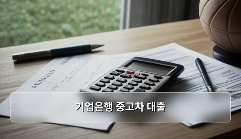 기업은행 중고차 대출 한도 금리 및 신청 가이드