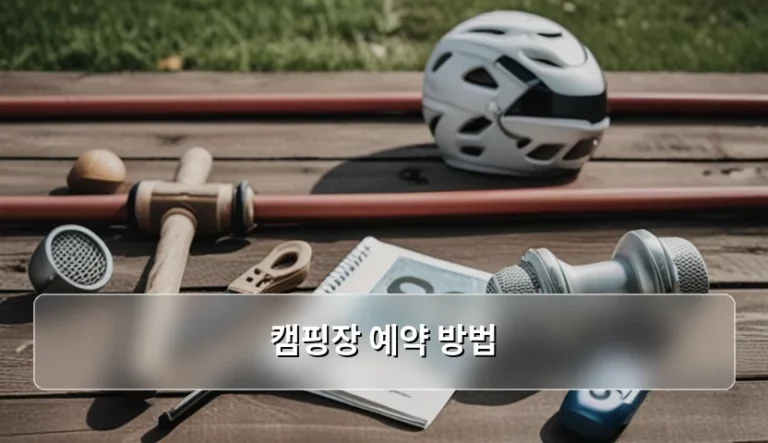 캠핑장 예약 방법 및 성공을 위한 실전 가이드