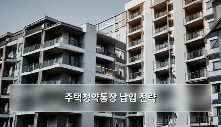 내 집 마련을 위한 주택청약통장 납입 전략 가이드