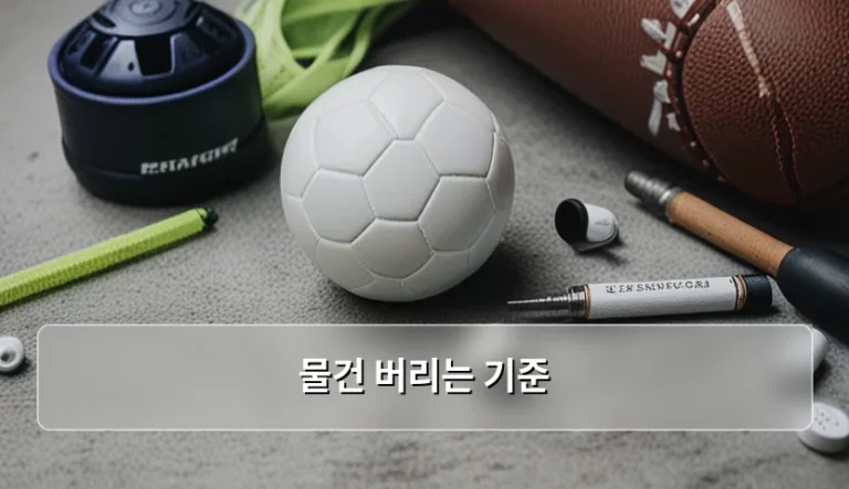 취미 용품 정리를 위한 명확한 물건 버리는 기준 가이드