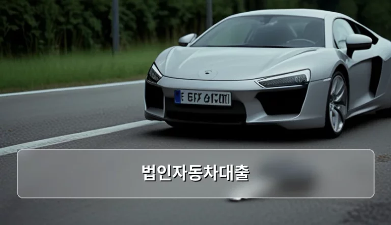 법인자동차대출 조건 및 비용 절감 가이드