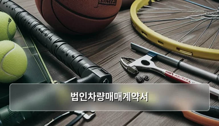 법인차량매매계약서 작성법과 소유권 이전 주의사항