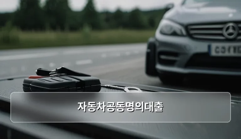자동차공동명의대출 신청 방법과 주의사항 가이드
