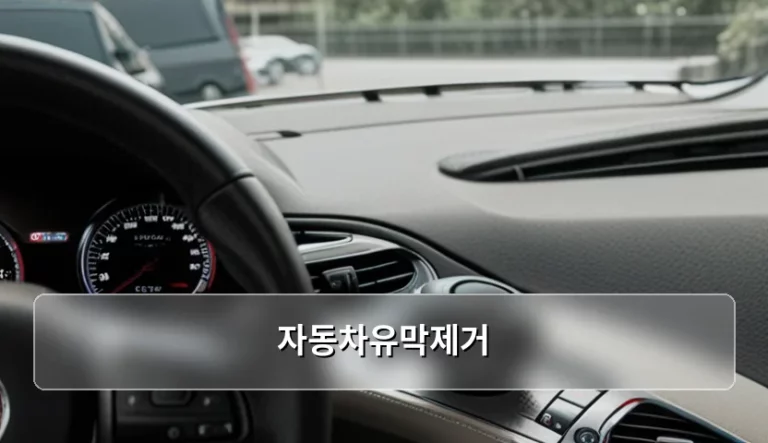자동차유막제거 방법과 시야 확보 꿀팁 정리