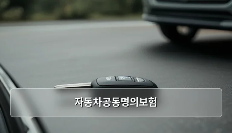 자동차공동명의보험 가입 방법과 주의사항 가이드