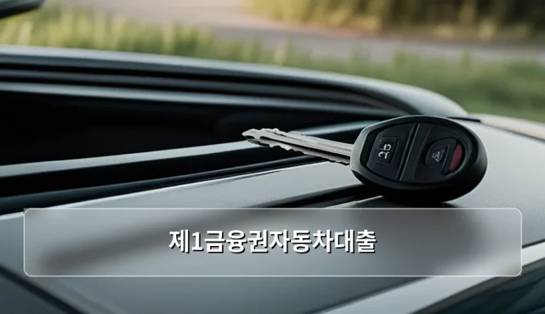 제1금융권자동차대출 조건과 효율적인 이용 방법 정리