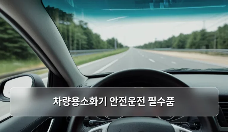 차량용소화기 안전운전 필수품 선택 및 관리 가이드