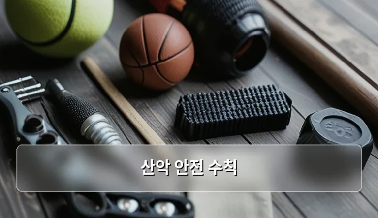 안전한 등산을 위한 산악 안전 수칙 가이드