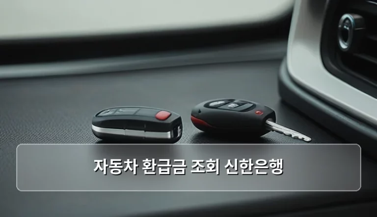 자동차 환급금 조회 신한은행 이용 방법 및 주의사항 정리