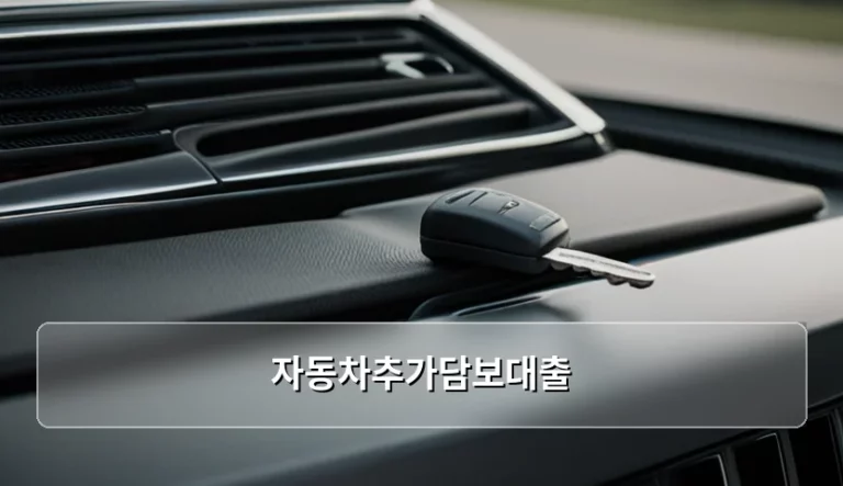 내 차 활용해 자금 마련하는 자동차추가담보대출 상세 분석