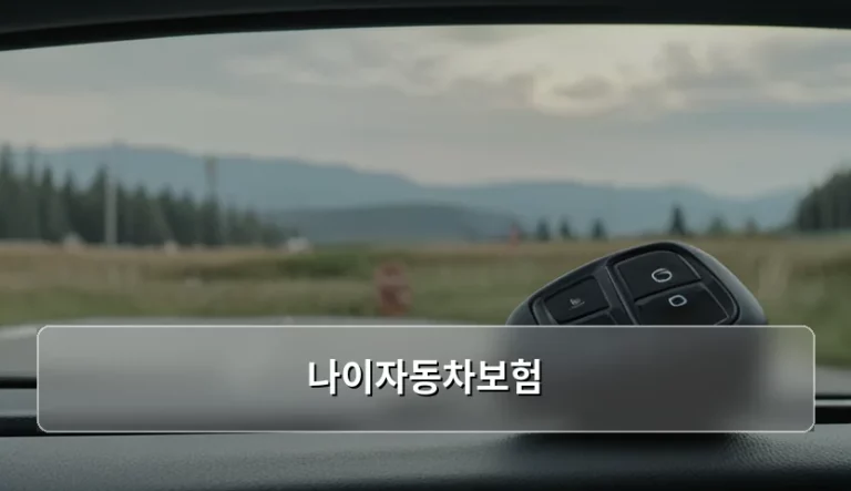 나이자동차보험 보험료 절약 방법과 가입 기준 정리