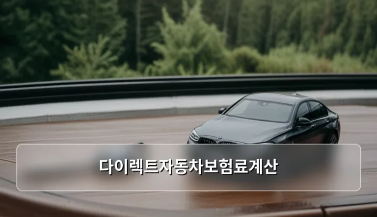 다이렉트자동차보험료계산 방법과 현명한 가입 가이드