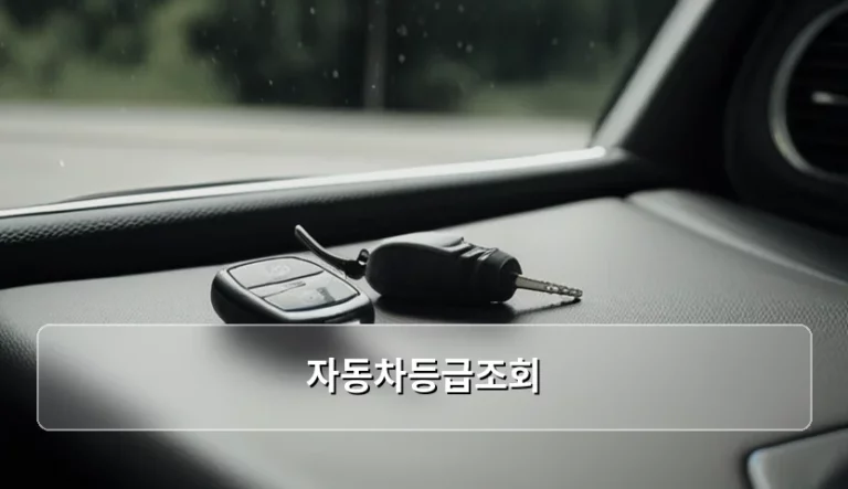 자동차등급조회 방법과 안전도 평가 기준 확인 가이드