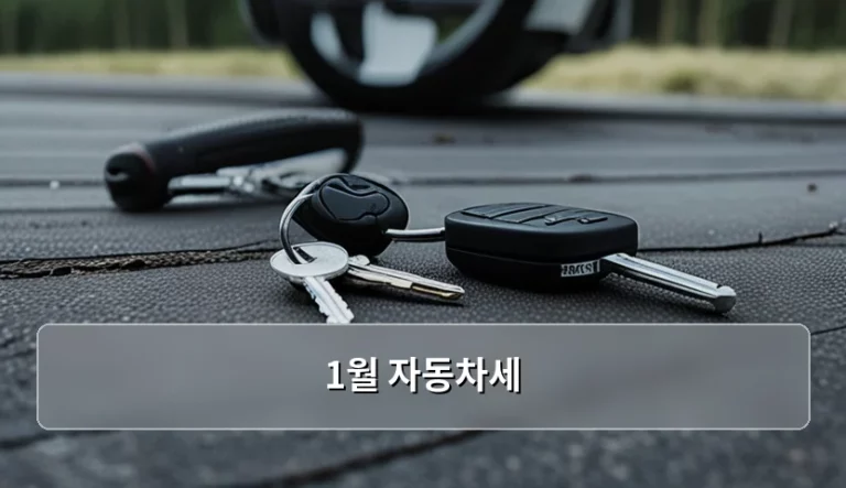 1월 자동차세 납부 기간과 차량별 세액 산정 기준 가이드