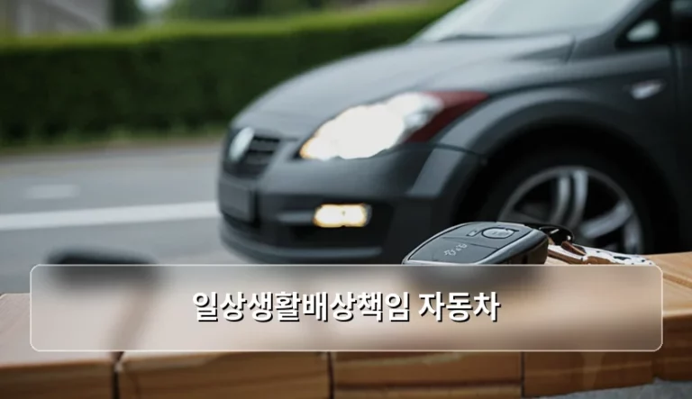 일상생활배상책임 자동차 보장 범위와 가입 팁