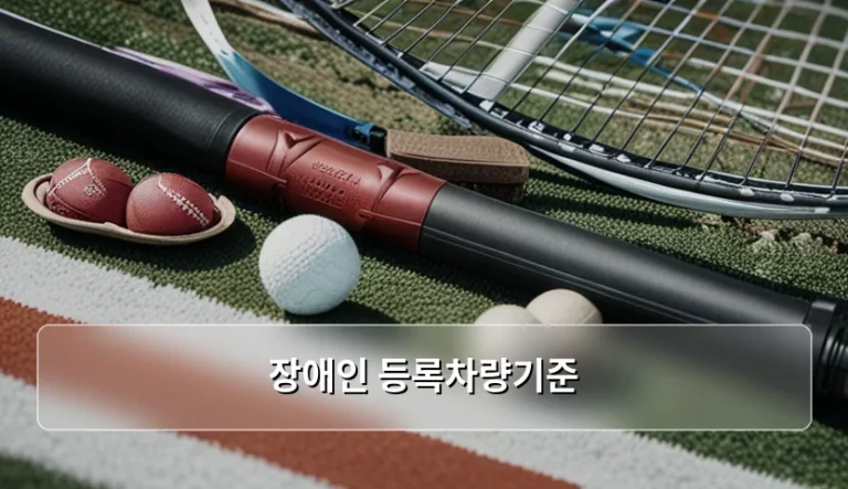 장애인 등록차량기준 및 세금 혜택 상세 가이드