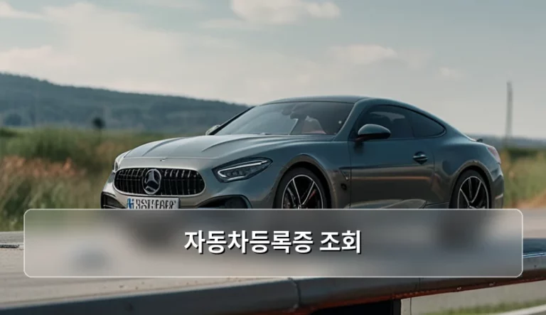 자동차등록증 조회 방법과 모바일 발급 절차 안내