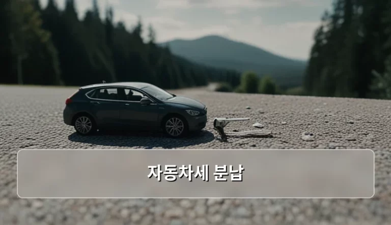 자동차세 분납 신청 방법 및 주의사항 총정리
