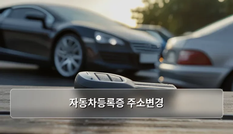 자동차등록증 주소변경 방법과 주의사항 총정리