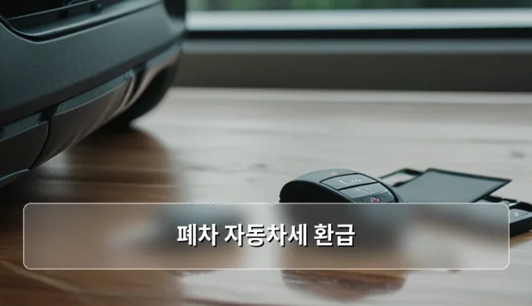폐차 자동차세 환급 신청 방법 및 주의사항 정리